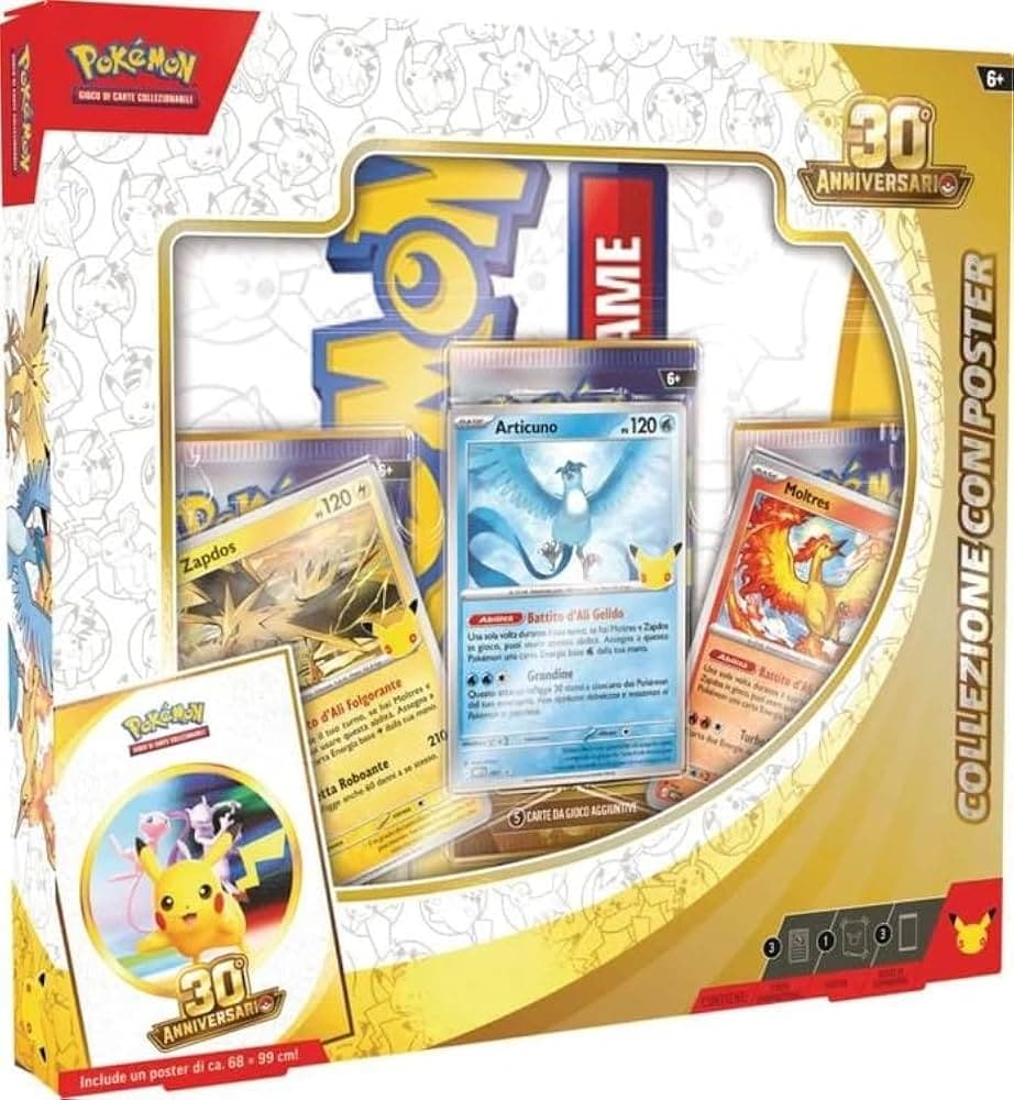 Pokemon 30th - Collezione con Poster